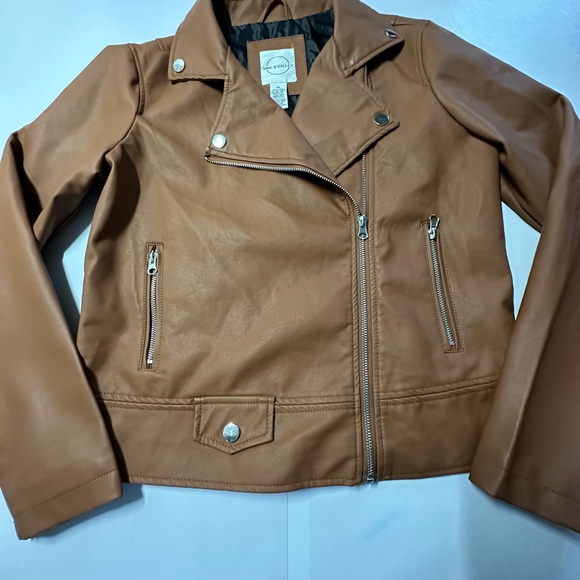 Vine & Valley women’s size M faux leather Moto‎ crop jacket/front zip closure - Picture 9 of 10